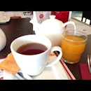 Tea And Mango Juice