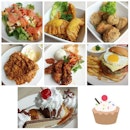 lunch feast 
#lunch #eatout #nomnom #foodporn #cameraeatsfirst #sgfood #burpple #eatwithfamily #foodgasm #swensens #yum #foodfie #foodcollage #whatweate