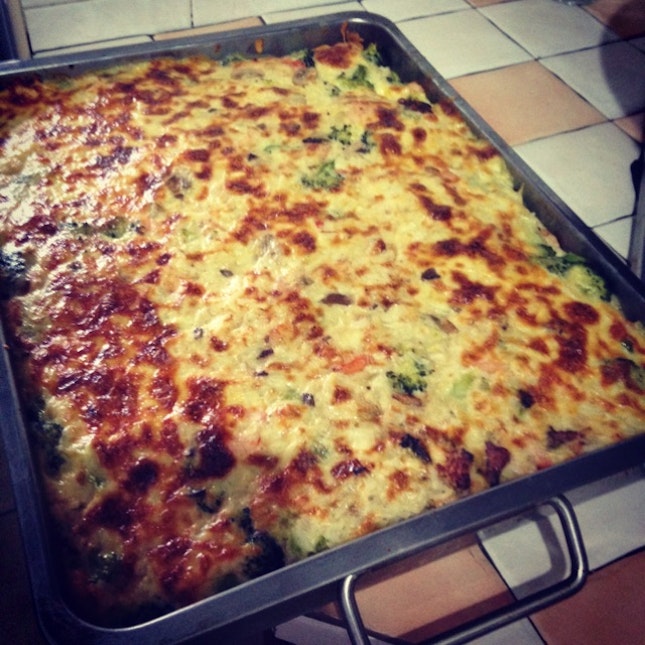 Home-made Seafood Baked Rice