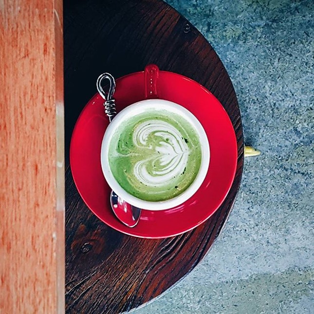 Too much coffee already, so just ordered a #matchalatte Surprisingly good!