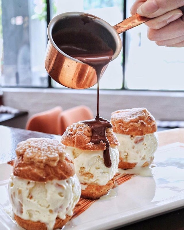 Simply magnifique - the exact words on how I would describe the Profiteroles ($15).