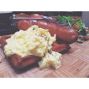 Waffles with scrambled eggs &a pork sausage 
#cafeergosum #ergosum #cafehoppingsg #sgfood #burpple #latergram #brunch #whateileeneats