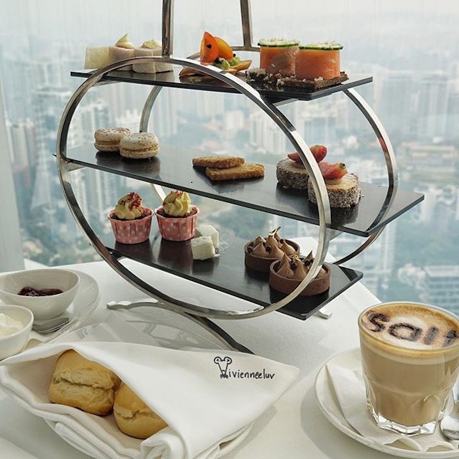 Today's [Afternoon Tea Platter S$38++/person (comes up to S$45 per person) inclusive a tea/coffee, all items non-refillable].