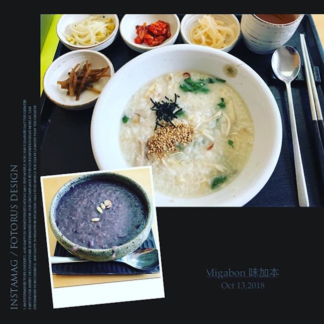 #startthedayright w/ #heartymeal #ginsengchickenporridge #redbeanporridge #yummilicious 🍲 #servingforone #dontjudgeme #authentic #koreancuisine #instafood #foodporn #foodlover #burpple #instalongweekend #instatravel #味加本 #migabon #seoul #southkorea #felzfooddiary #felztravelfootprint2018 #busanseoulday9 #kr