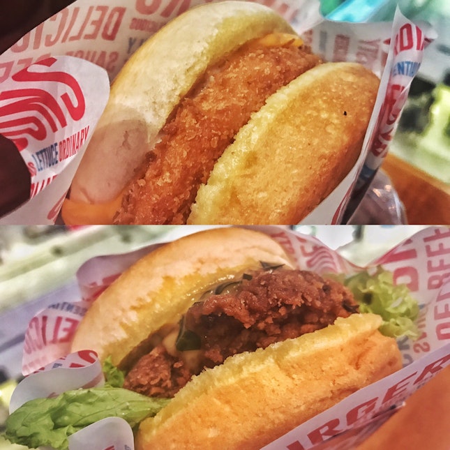 Buttermilk Chicken Burger & Ebi Burger