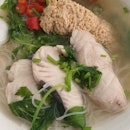 Sliced Fish Soup With Fish Roe