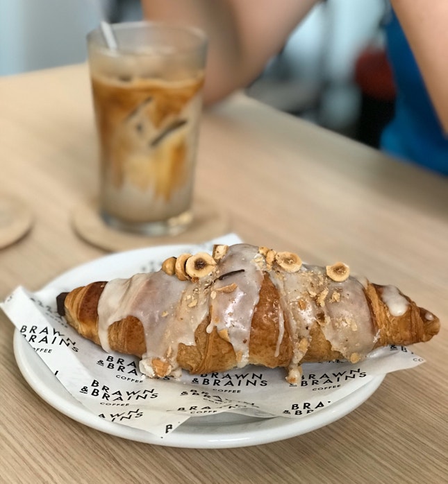 Earl Grey Glazed Croissant Topped With Hazelnuts ($4.50 Or 2 For $8)