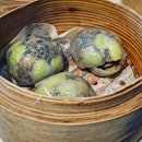 Steamed Forest Mushroom Dumplings with Black Truffle ($6.80/ 3 pcs)