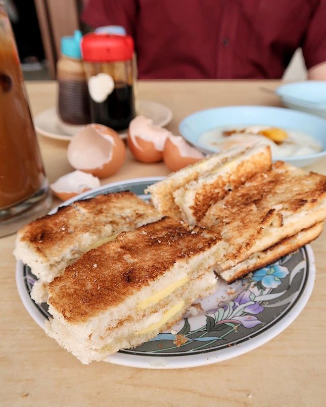 Local breakfast like this kaya toast, soft-boiled eggs and kopi (S$4.90) has always been favourite brekkie.