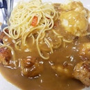 Olives Chicken Chop with Mashed Potatoes and Saute Pasta ($5.50)!