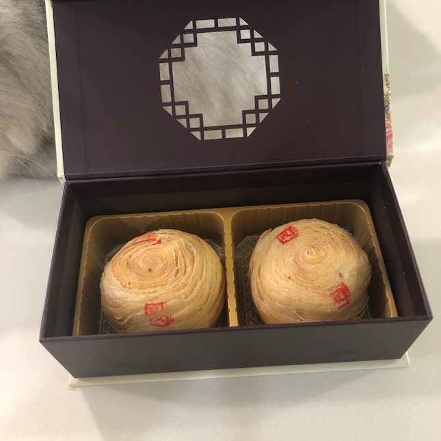 double yolk yam mooncake ($35 for 2 pieces excluding shipping)