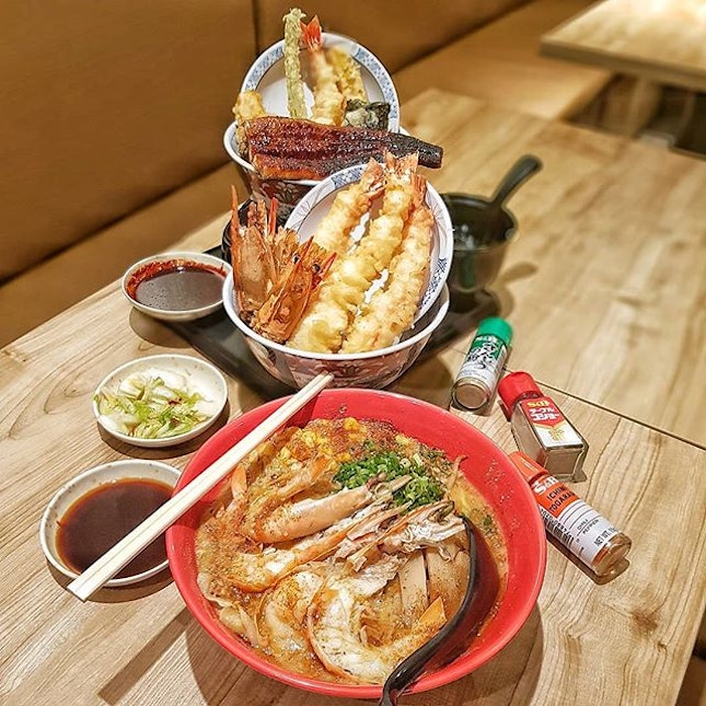 🍤Tempura Ten Ten🍲
*
Ebi Miso Ramen ~ $16.8
| Large Shrimp | Bamboo Shoot | Corn | Bean Sprout | Seafood Stock | Scallion |
(One Word: POWER!!