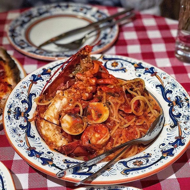 [Orchard] Their Spaghetti Cioppino ($46) was more of a sauce than a stew, but it’s a decent one.