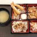 Teriyaki Chicken + Ebi Fry Bento, $5.5