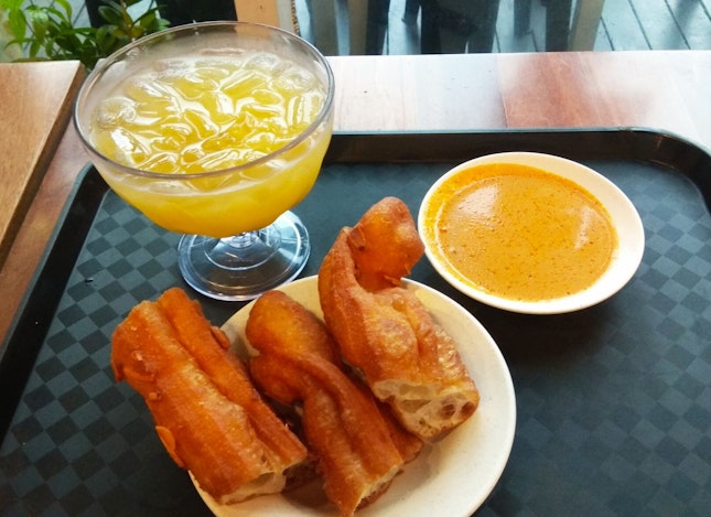 Almond Youtiao, Chicken Curry & Lime Ai-Yu