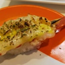 Seared Akaebi With Garlic Butter Sushi