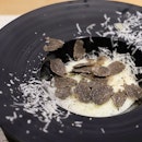 Truffle Risotto with Freshly Sliced Truffles from Monte Risaia, a Japanese-Italian restaurant in Duxton.