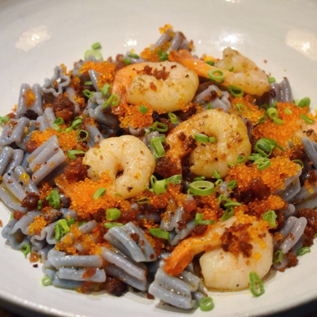 Pasta With Lap Cheong And Tobiko