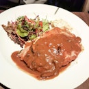 Grilled Chicken Chop with Mushroom Sauce