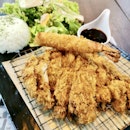 Juicy Chicken Katsu with Breaded Shrimp Set