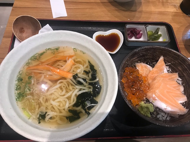 Udon And Salmon Rice