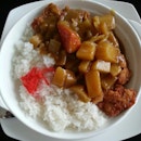 Curry katsu-don.