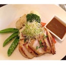 Herb Chicken #chicken #healthy #herb #grill #vegetables #greens #mashpotatoes #dinner #food #foodporn