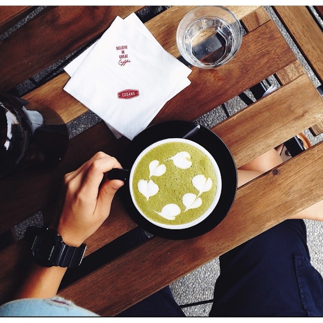 Green tea latte @ Cosans KD