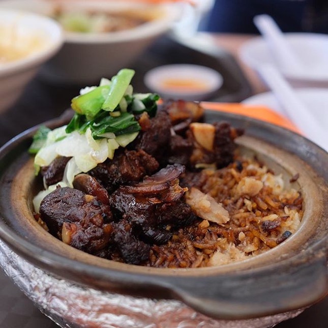 Chinese bacon Claypot rice.