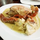Creamy Butter Crab - Mantau - Truffle Pork Loin - Chinese Cabbage with minced garlic.