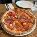 Salami + Confit Garlic Pizza