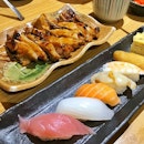 Chicken Teriyaki Zen with Sushi Set (S$24++) || @RakuzenSG
.