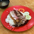 Roasted Duck w Roasted Pork [~$4.50]