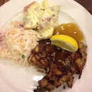Lemon Lime Grilled Chicken With Potato Salad And Coleslaw