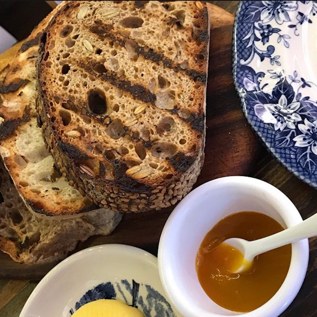 Bread Platter With Kaya
