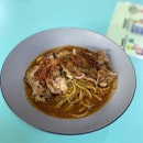 Laska Spaghetti with Chicken Chop