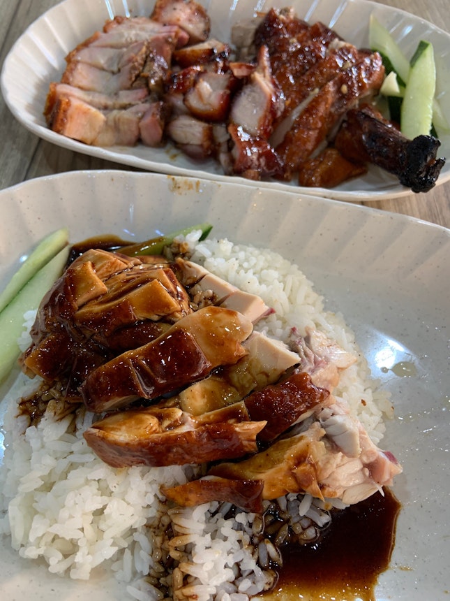 Soya Sauce Chicken Rice + Meat Platter | $12.40