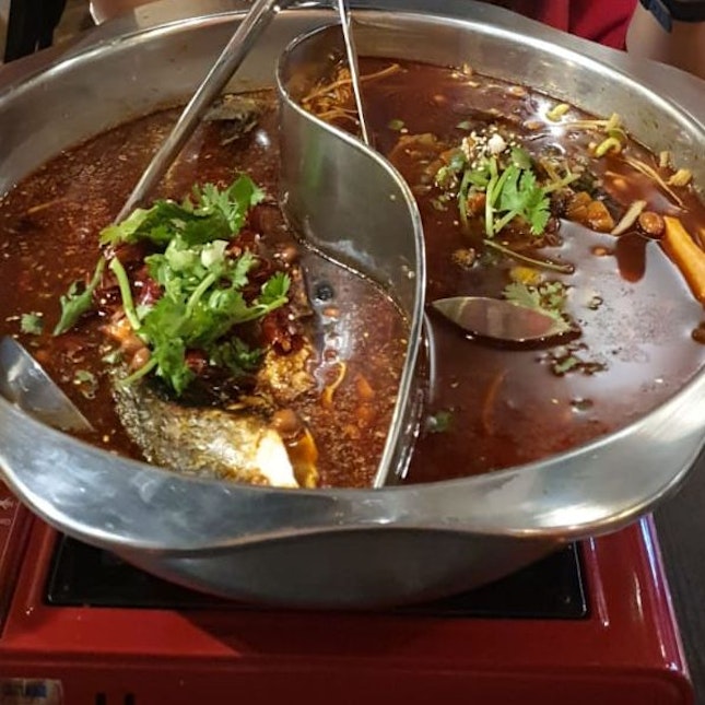Chong Qing Grilled Fish Dual Fish Hotpot