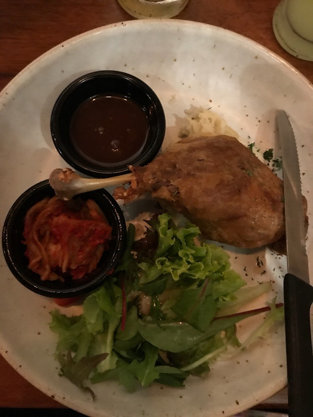 Duck Confit With Red Wine Sauce