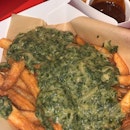 Loaded Cream Spinach Fries