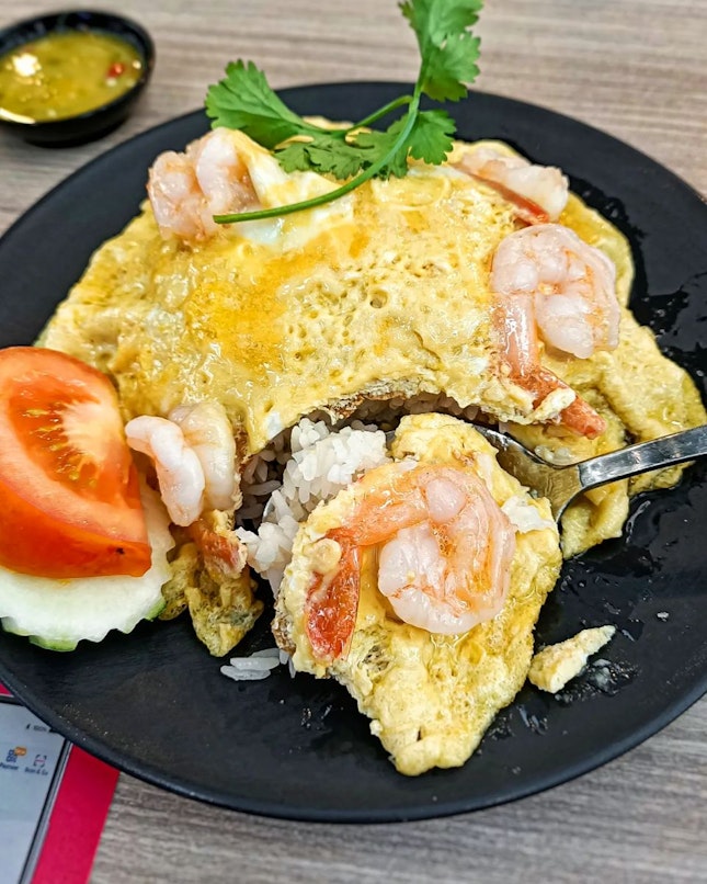 Prawn Omelette with Rice