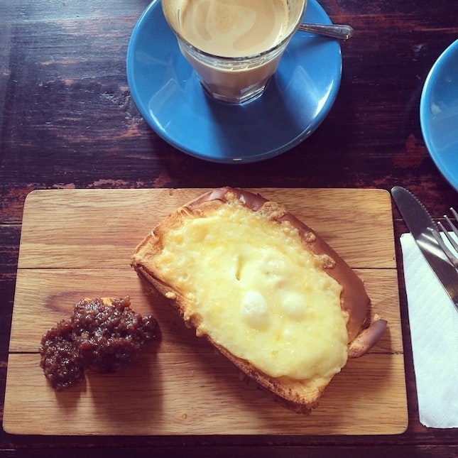 "Bread With An Egg In The Hole In The Middle" & coffee #breakfast