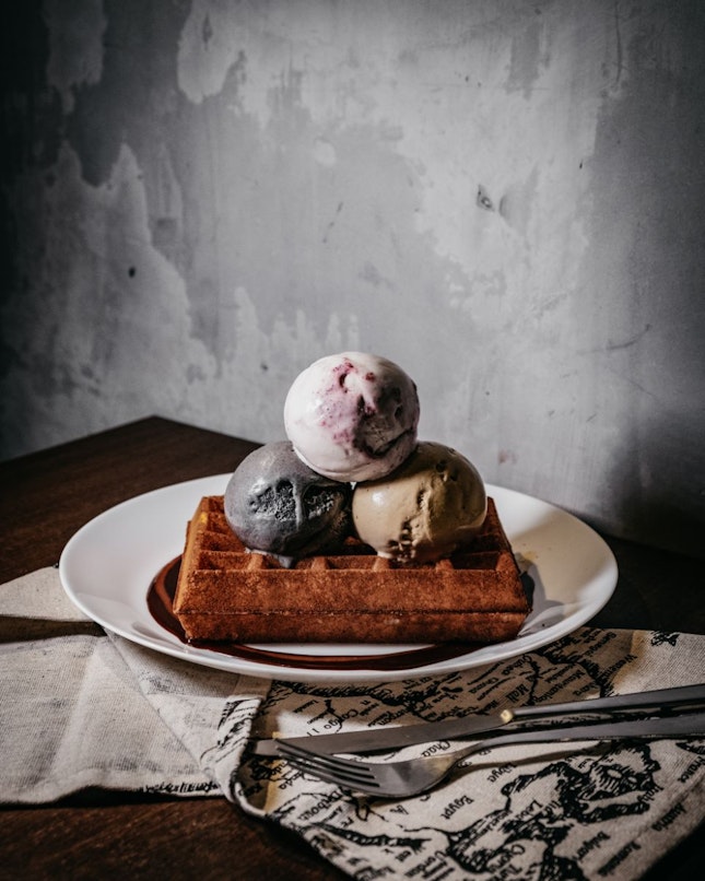 ◾Three Scoops & A Waffle [$15+]