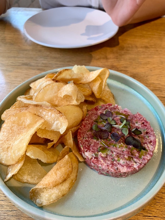 Beef Tartare With Chips