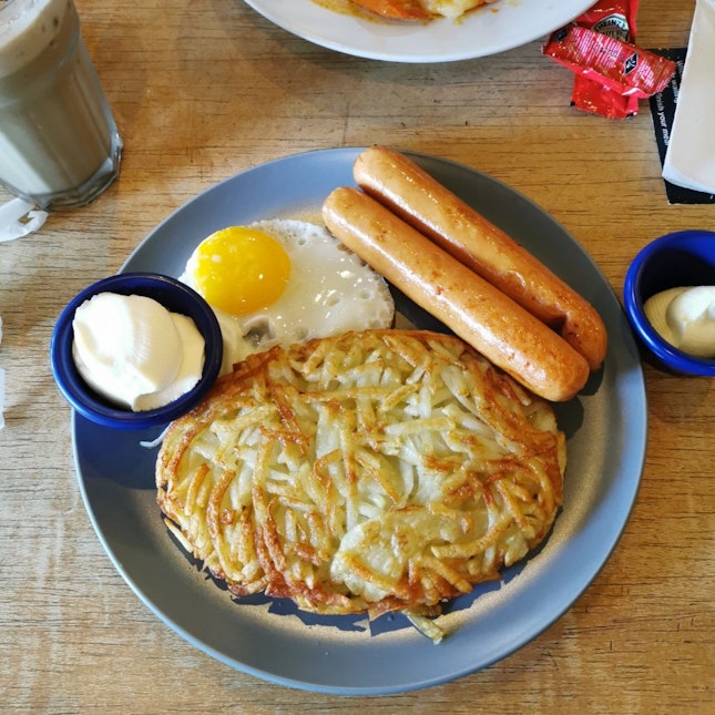 Rosti With Cheesy Sausage