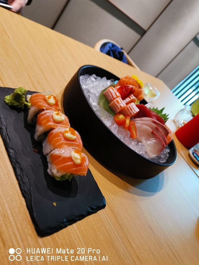 Melon Sushi And Assorted Sashimi
