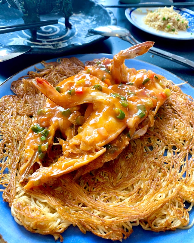 King Prawn ‘Chao Ta’ Noodles ($40++)
