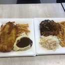 Fish And Chip And Chicken Chop