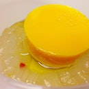 Mango pudding with aloe Vera for tea break from the sup.