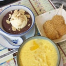 Mango Sago, Putu Hitum With Ice Cream And Tangyuan
